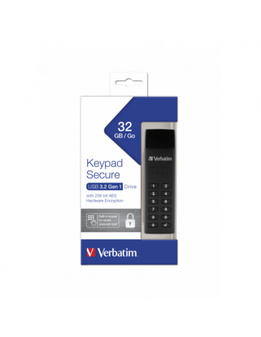 Flash Verbatim Keypad Secure USB 3.0 32GB