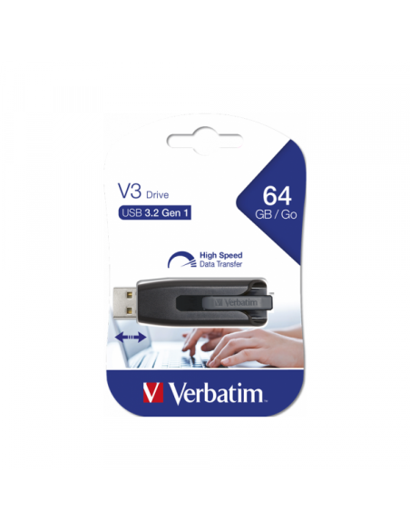 Flash USB 64GB Verbatim 3.2 V3 Black (49174)