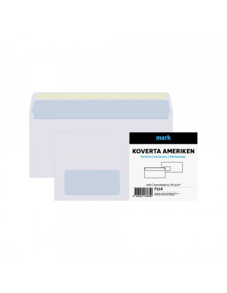 Koverta ameriken MARK LP 11x23cm 100 kom