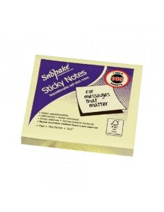 Samolepljivi blok post it Snopake 75x75, žuti, 100 listova