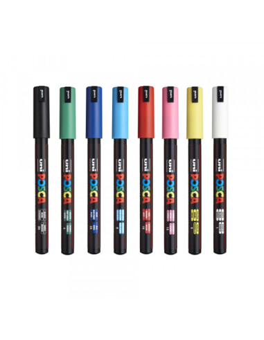 Marker Uni SET PC-1MR POSCA /0.7mm 8 KOM osnovne boje