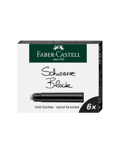 Patrone za naliv pero Faber Castell 1/6 crna 185507
