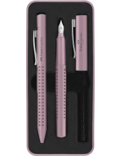 Set Faber Castell Grip 2010 hemijska olovka + naliv pero M rose sha...