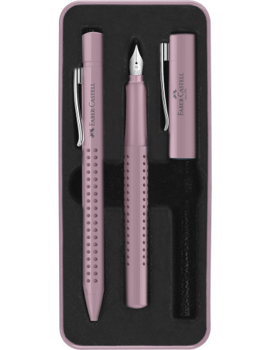 Set Faber Castell Grip 2010 hemijska olovka + naliv pero M rose sha...