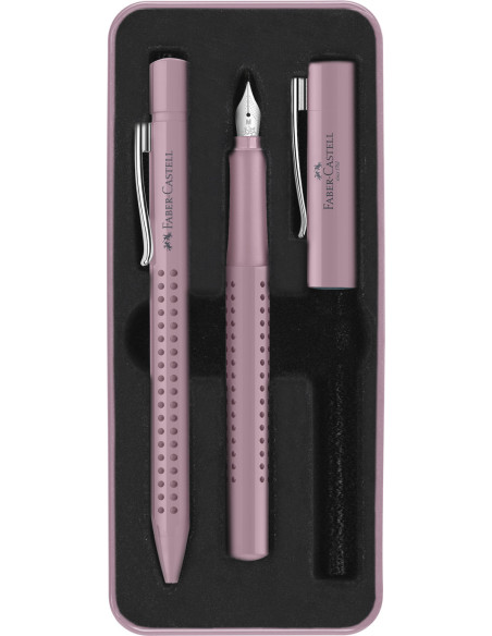 Set Faber Castell Grip 2010 hemijska olovka + naliv pero M rose sha...